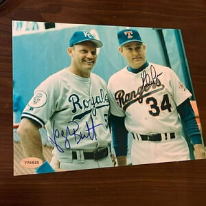 - Nolan Ryan George Brett signed photo Kansas City royals rangers Texas